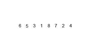 Animation of mergesort on a set of bars, showing adjacent runs being merged into progressively longer sorted runs until the whole array is ordered